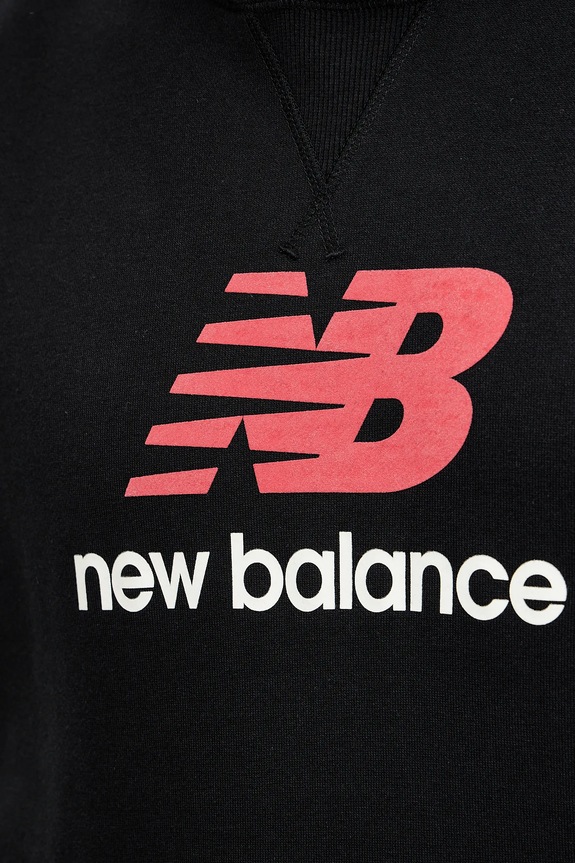 New Balance bluza bawełniana MT51512BK czarny