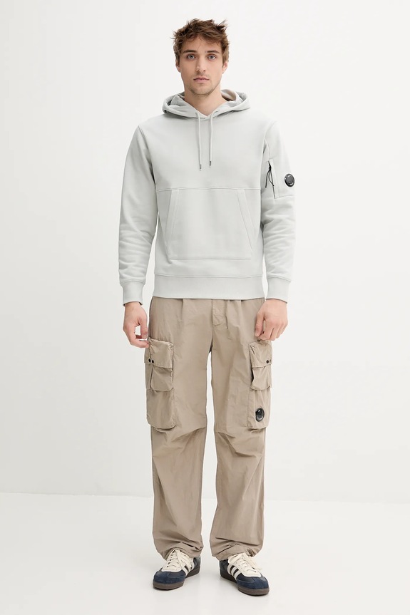 C.P. Company bluza bawełniana 18CMSS024A005086W szary SS25
