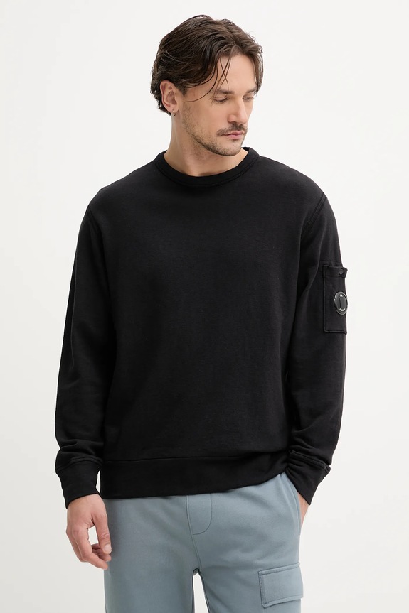 C.P. Company bluza bawełniana bawełna czarny 18CMSS266A110337O