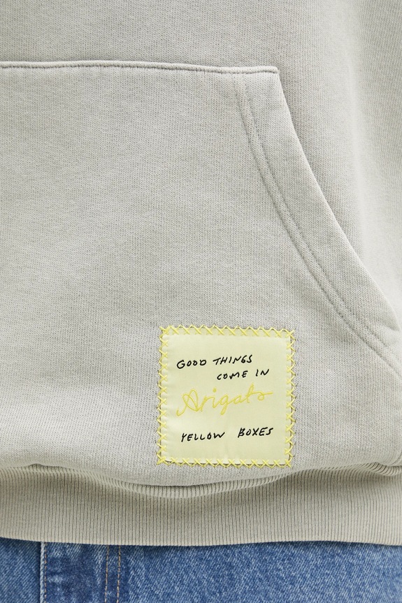 Хлопковая кофта Axel Arigato Patch Washed Hoodie зелёный A2993002