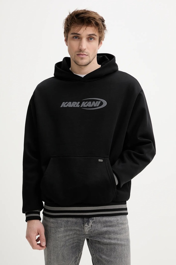 Karl Kani hanorac de bumbac print negru 60210341