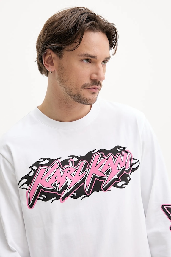 Karl Kani longsleeve din bumbac alb 60240035