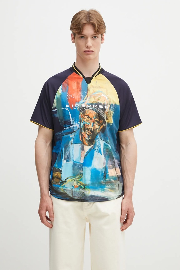 Μπλουζάκι Puma PUMA x KIDSUPER Graphic Jersey χαλαρό σκούρο μπλε 629512