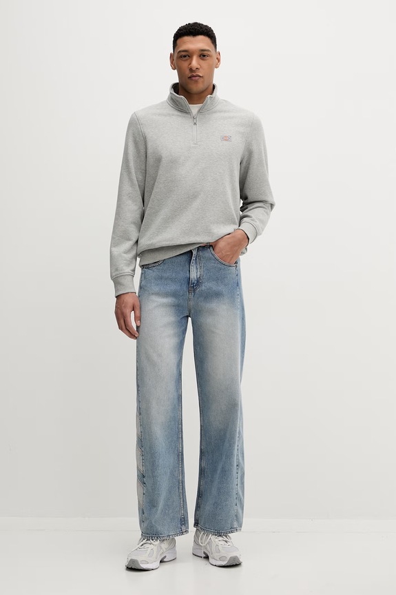 Mikina Dickies Oakport Quarter Zip Heather Grey DK0A4XD4HG01 šedá SS26