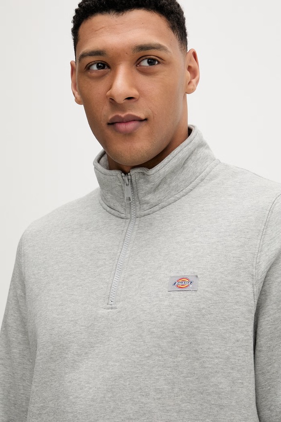 Mikina Dickies Oakport Quarter Zip Heather Grey šedá DK0A4XD4HG01