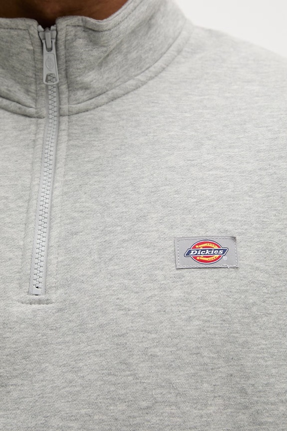 Mikina Dickies Oakport Quarter Zip Heather Grey DK0A4XD4HG01 šedá