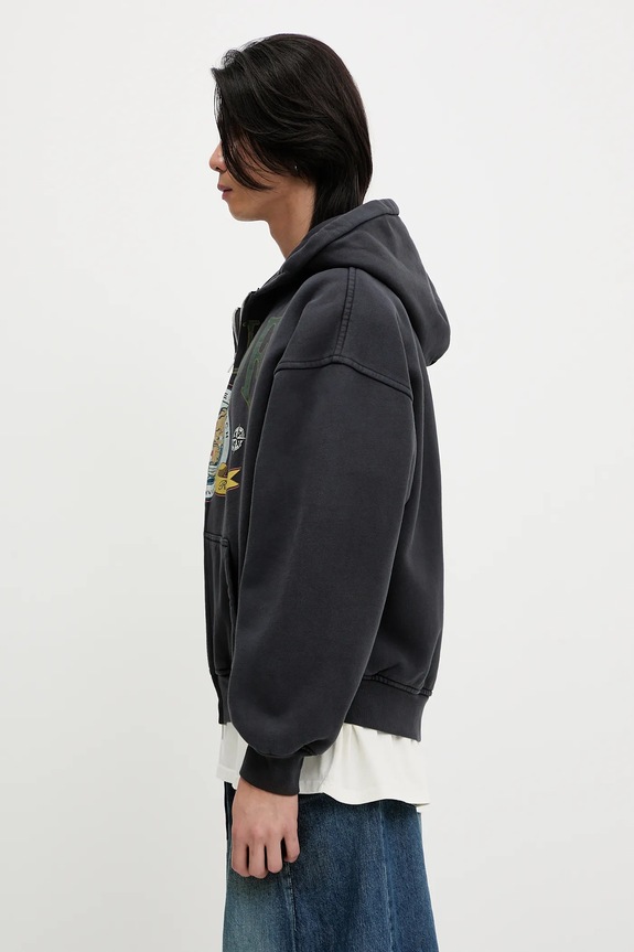 RHUDE cotton sweatshirt Monaco Regatta RHSS25HO09012 black SS25
