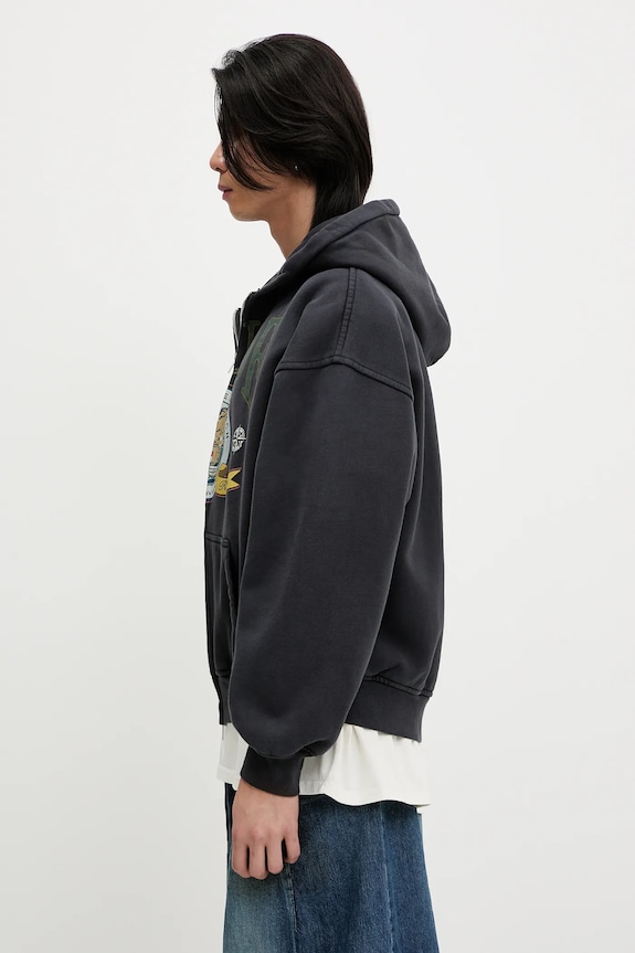 RHUDE cotton sweatshirt Monaco Regatta RHSS25HO09012 black SS25