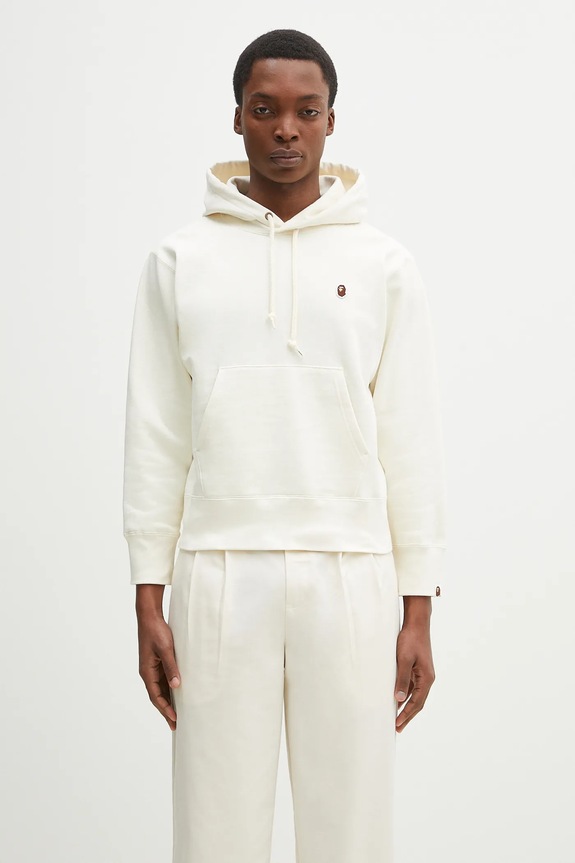 A Bathing Ape cotton sweatshirt One Point Pullover cotton beige 1K80214005
