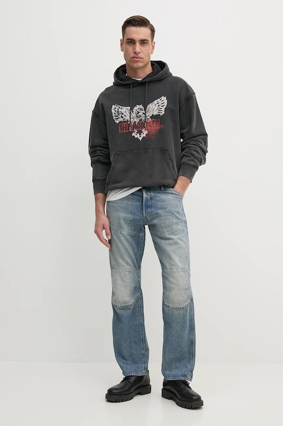 Pamučna dukserica The Kooples HSWE30005K siva SS25