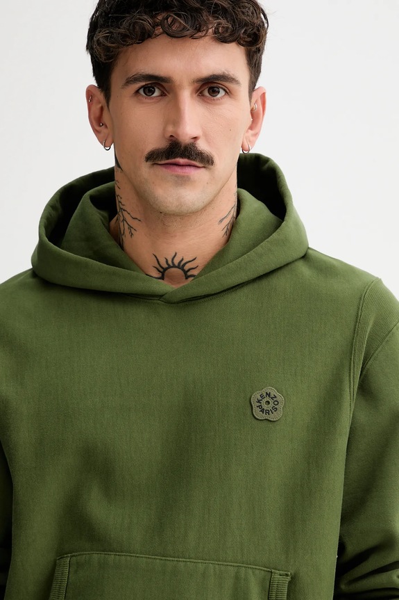 Kenzo hanorac de bumbac Boke Flower 2.0 verde FF55SW2554MC.50