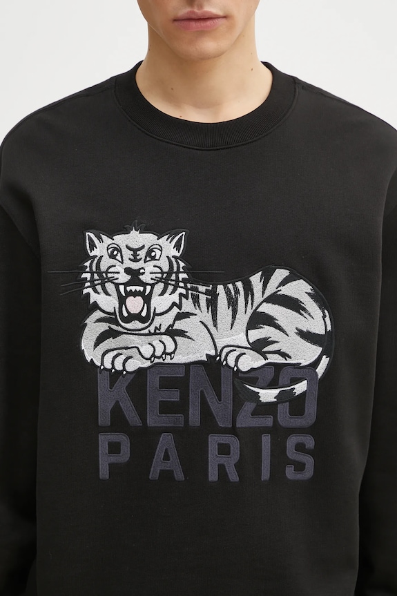 Памучен суичър Kenzo черен FF55SW2634MF.99J
