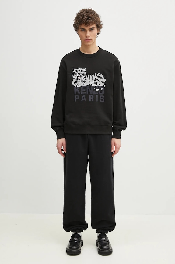 Памучен суичър Kenzo FF55SW2634MF.99J черен