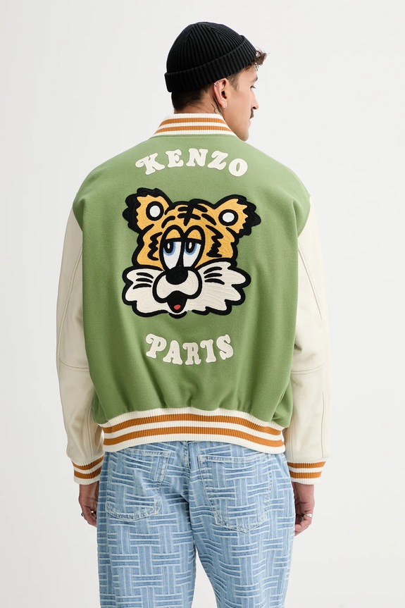Îmbrăcăminte Kenzo jacheta bomber din amestec de lana x Verdy FF58BL1509OH.48 verde