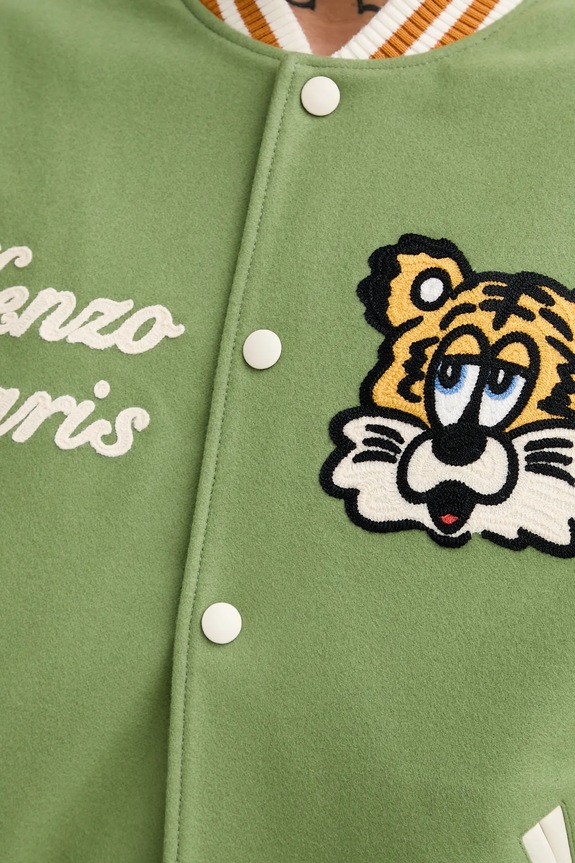Kenzo jacheta bomber din amestec de lana x Verdy FF58BL1509OH.48 verde