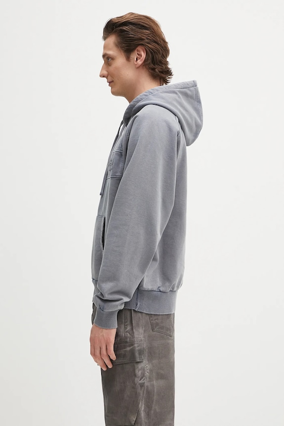 Памучен суичър Daily Paper Garment Wash Hoodie 2511164 сив SS25