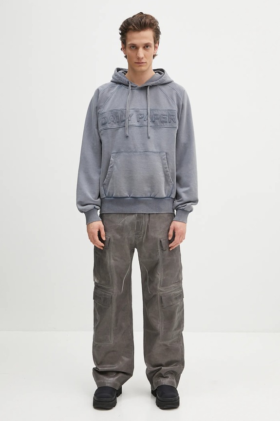 Daily Paper hanorac de bumbac Garment Wash Hoodie 2511164 gri