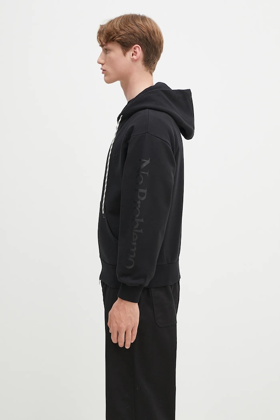 Bavlněná mikina No Problemo Alien-O Zip Through Hoodie NP2003003 černá SS25