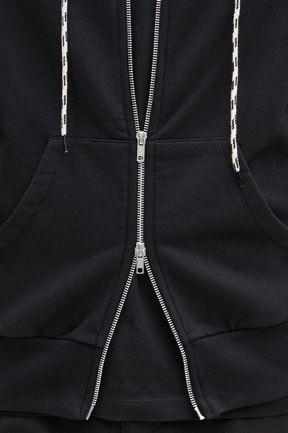Bavlnená mikina No Problemo Alien-O Zip Through Hoodie čierna NP2003003