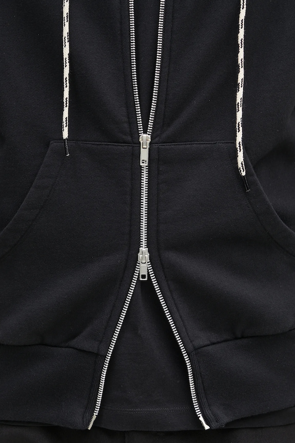 Bavlněná mikina No Problemo Alien-O Zip Through Hoodie černá NP2003003