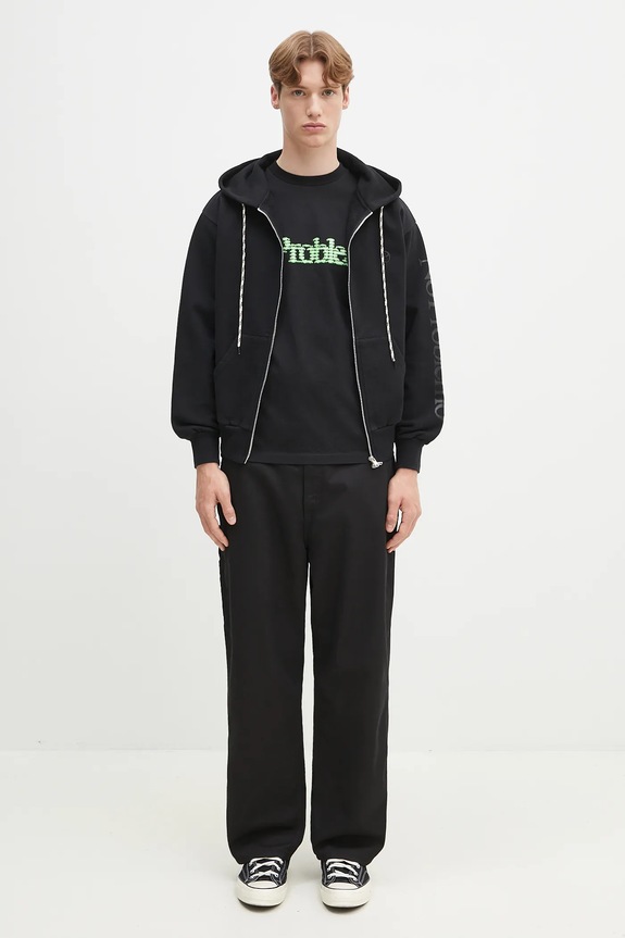 Bavlněná mikina No Problemo Alien-O Zip Through Hoodie NP2003003 černá