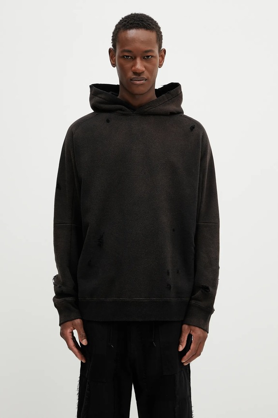 Needles cotton sweatshirt Darts Sweat cotton black QV367