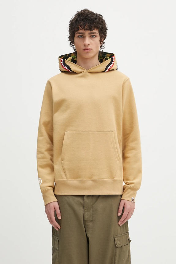 A Bathing Ape felpa in cotone Abc Camo Shark Pullover stampa all-over verde 1L30114009