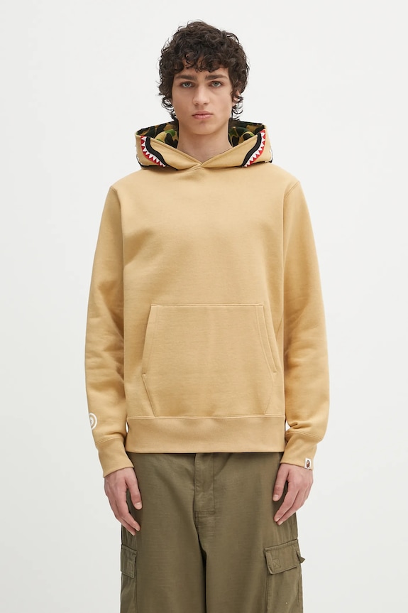 A Bathing Ape felpa in cotone Abc Camo Shark Pullover stampa all-over verde 1L30114009