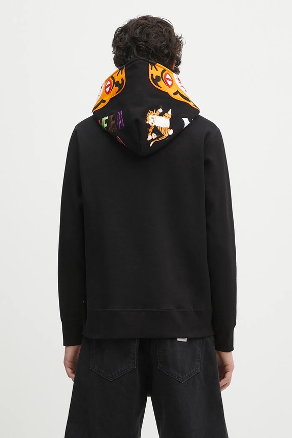 Clothing A Bathing Ape cotton sweatshirt Tiger Full Zip 1L30115006 black
