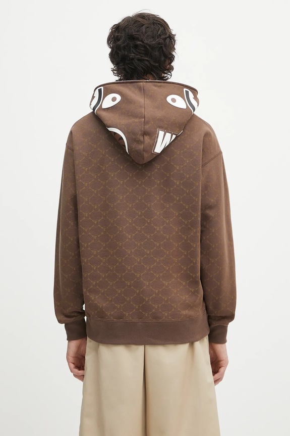 Clothing A Bathing Ape cotton sweatshirt College Monogram Relaxed Fit Shark Full 1L30115314 brown