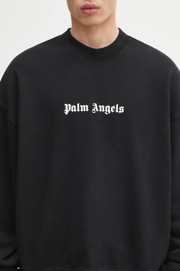 Бавовняна кофта Palm Angels Classic Logo чорний PMBA080C99FLE0011001