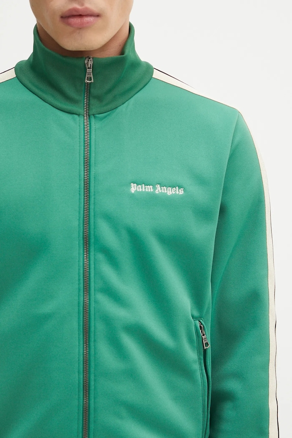 Palm Angels bluză Classic Logo Track verde PMBD058S25FAB0015703