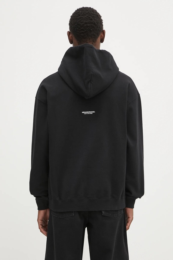 Одежда Хлопковая кофта NEIGHBORHOOD Classic Sweat Hoodie Ls 242FPNH.CSM02 чёрный