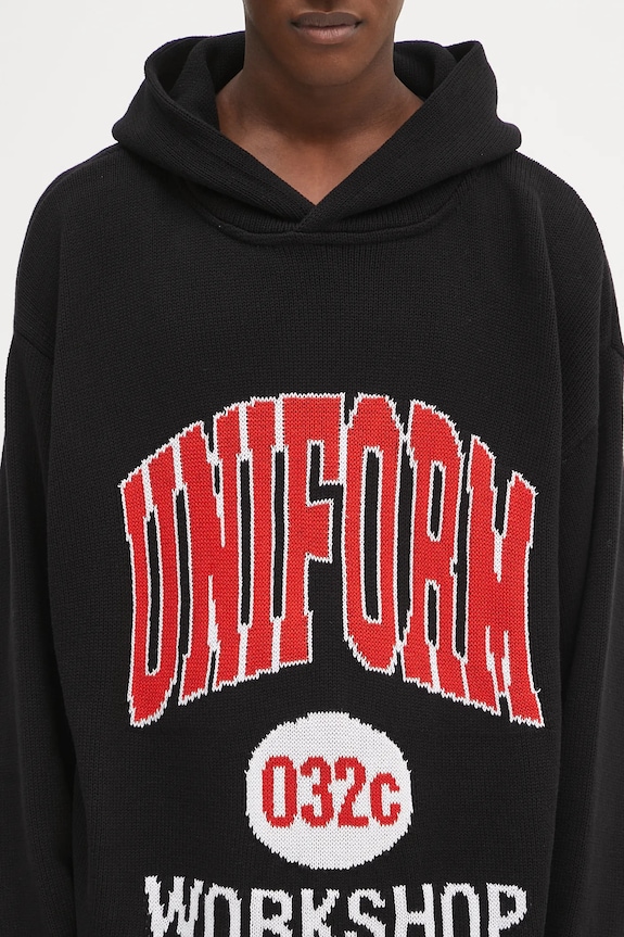 Памучен пуловер 032C 'Lucky Strike' черен S25.URK.0611.000