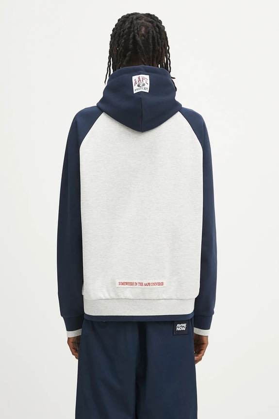 Oblečení Mikina AAPE Main Zip Up AAPSWMC323XAO šedá