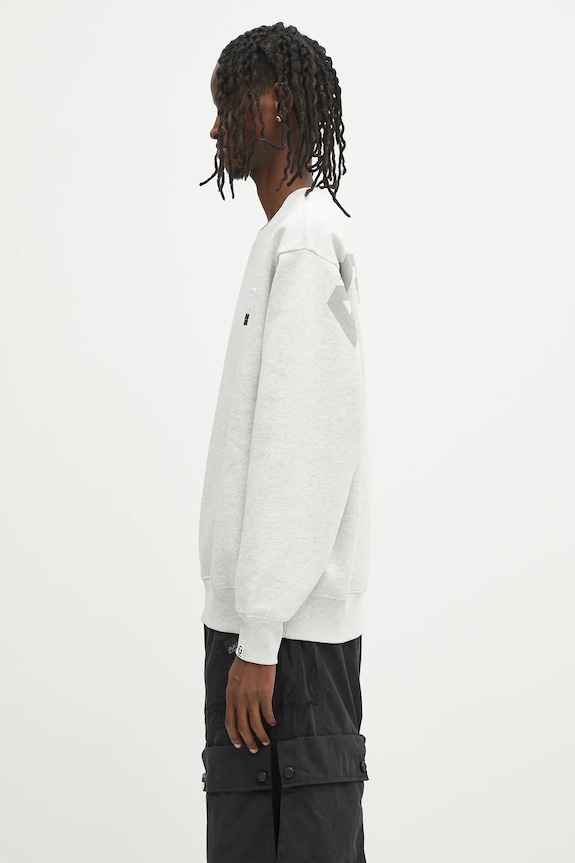 Суичър AAPE Now Crew Neck AAPSWMB321XAN сив SS25