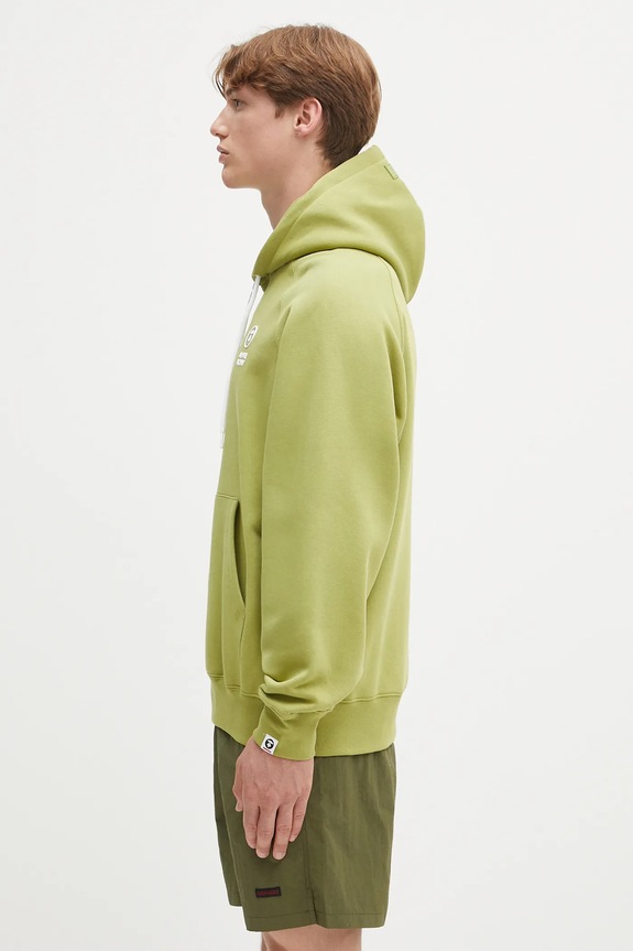 AAPE bluză Now AAPSWMB324XXN verde SS25