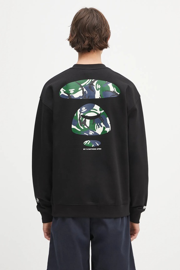Одежда Кофта AAPE Basic Crew Neck AAPSWMB336XXN чёрный