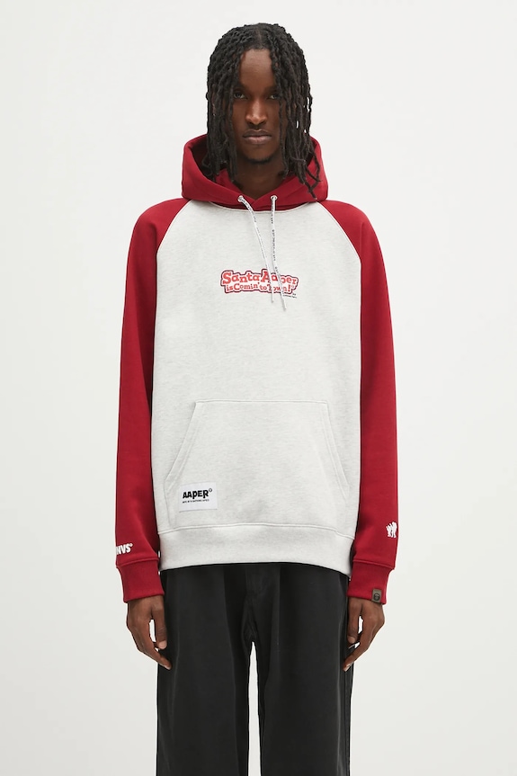 Суичър AAPE Aaper щампа бордо AAPSWMB381XXN