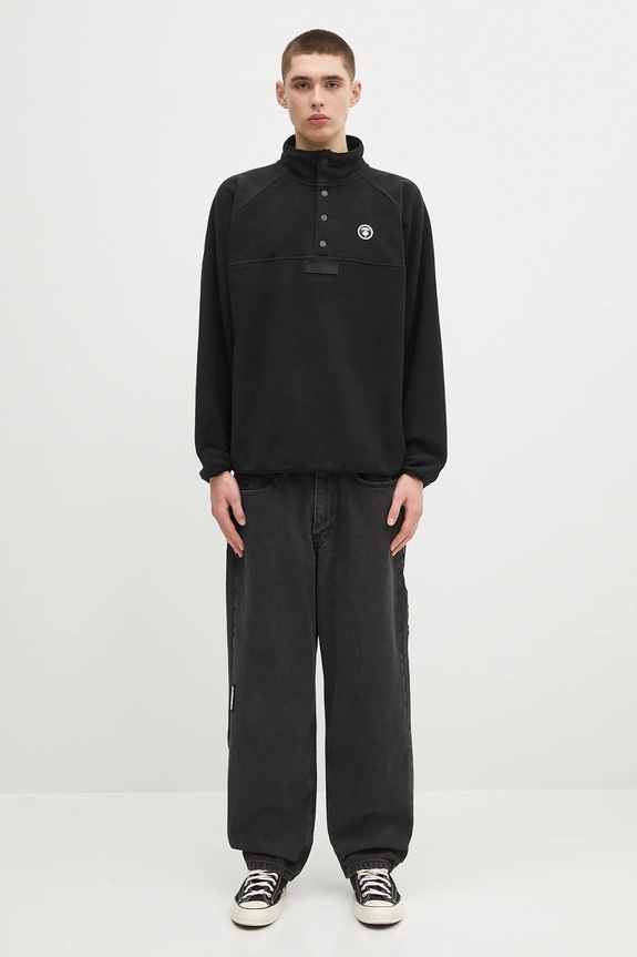 Поларен суичър AAPE Now Crew Neck AAPSWMB322XXN черен