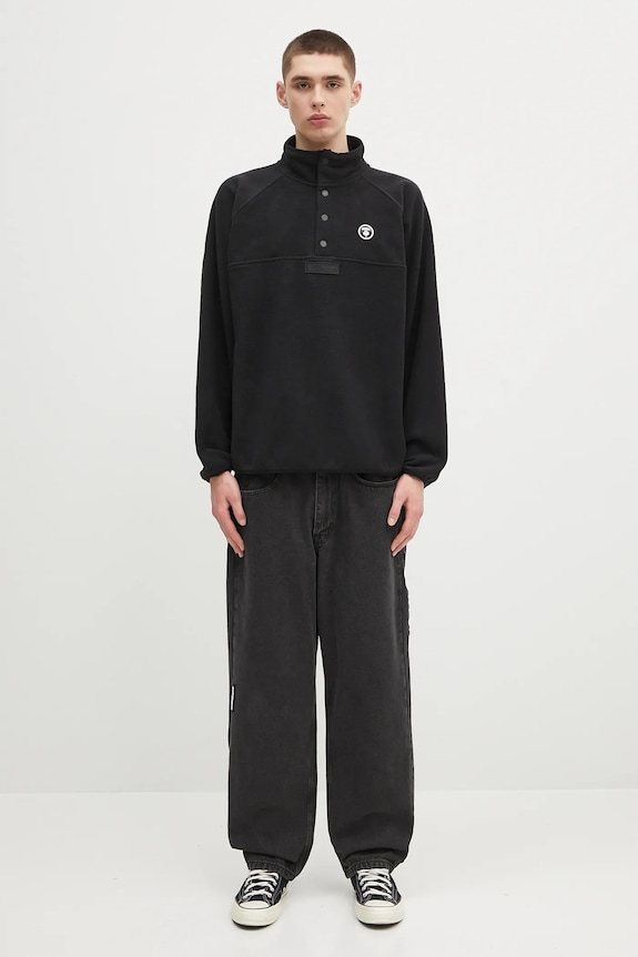 Поларен суичър AAPE Now Crew Neck AAPSWMB322XXN черен