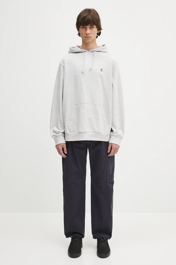 Gramicci bluza bawełniana One Point Hooded Sweatshirt G307.FT szary
