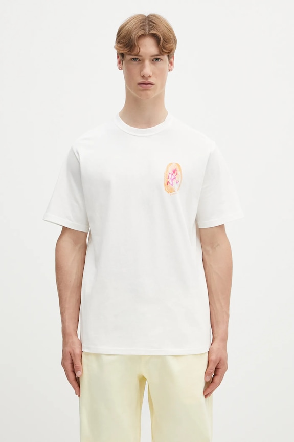 Bavlněné tričko Gramicci Thumbprint Tee relaxed bílá G5SU.T174