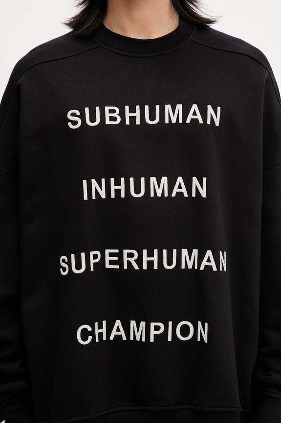Bavlněná mikina Rick Owens DRKSHDW Knitted - Jumbo Sweat 221669 černá CM01E1669.CHFE