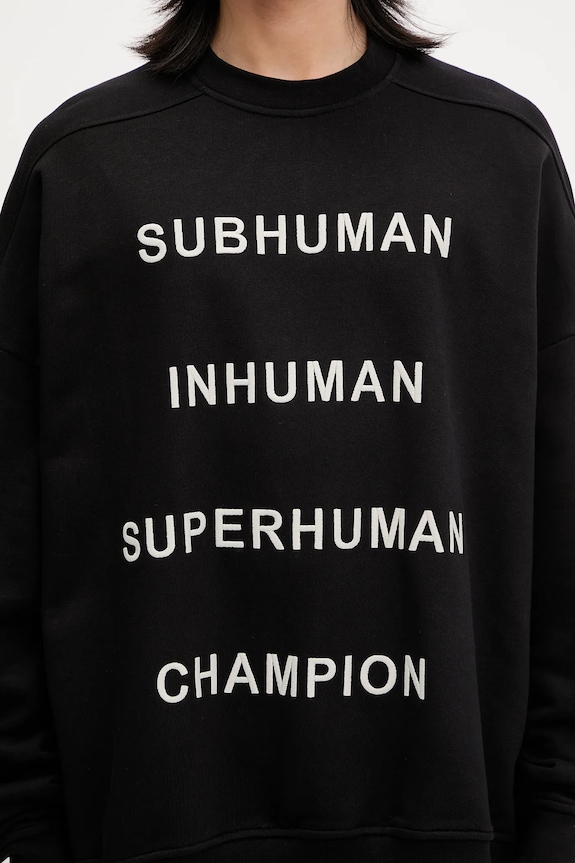 Bavlněná mikina Rick Owens DRKSHDW Knitted - Jumbo Sweat 221669 černá CM01E1669.CHFE