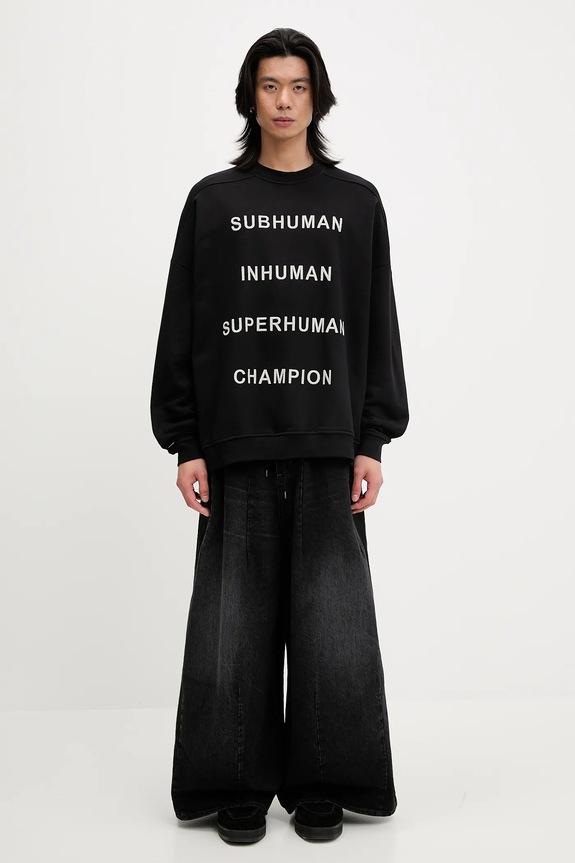 Bavlněná mikina Rick Owens DRKSHDW Knitted - Jumbo Sweat 221669 CM01E1669.CHFE černá