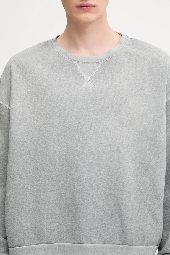 Памучен суичър 1017 ALYX 9SM Garment dye boxy crewneck сив AAMSW0243FA01