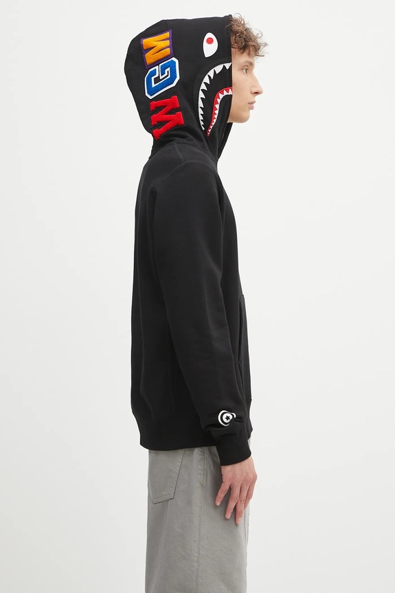 A Bathing Ape cotton sweatshirt Shark black 1K80114013