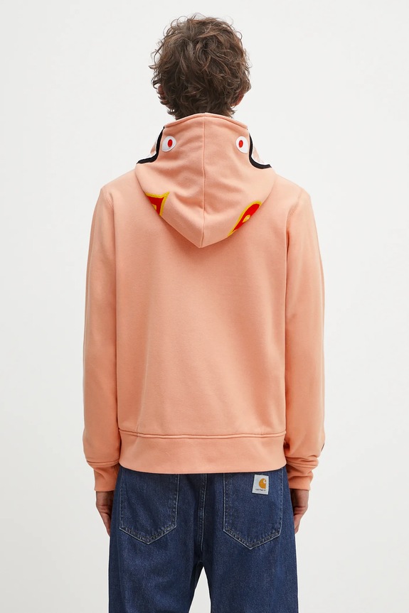 Clothing A Bathing Ape cotton sweatshirt 2nd shark 1K70115006 orange