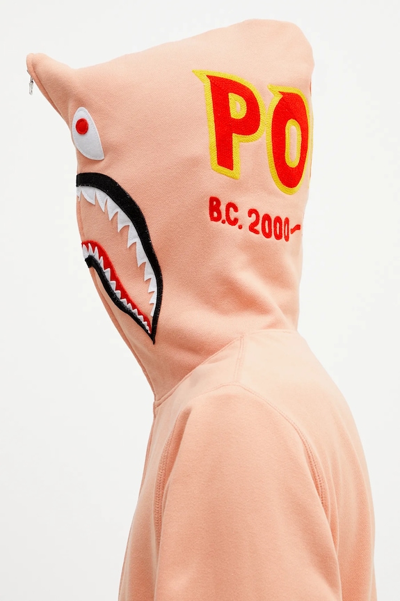 A Bathing Ape cotton sweatshirt 2nd shark 1K70115006 orange